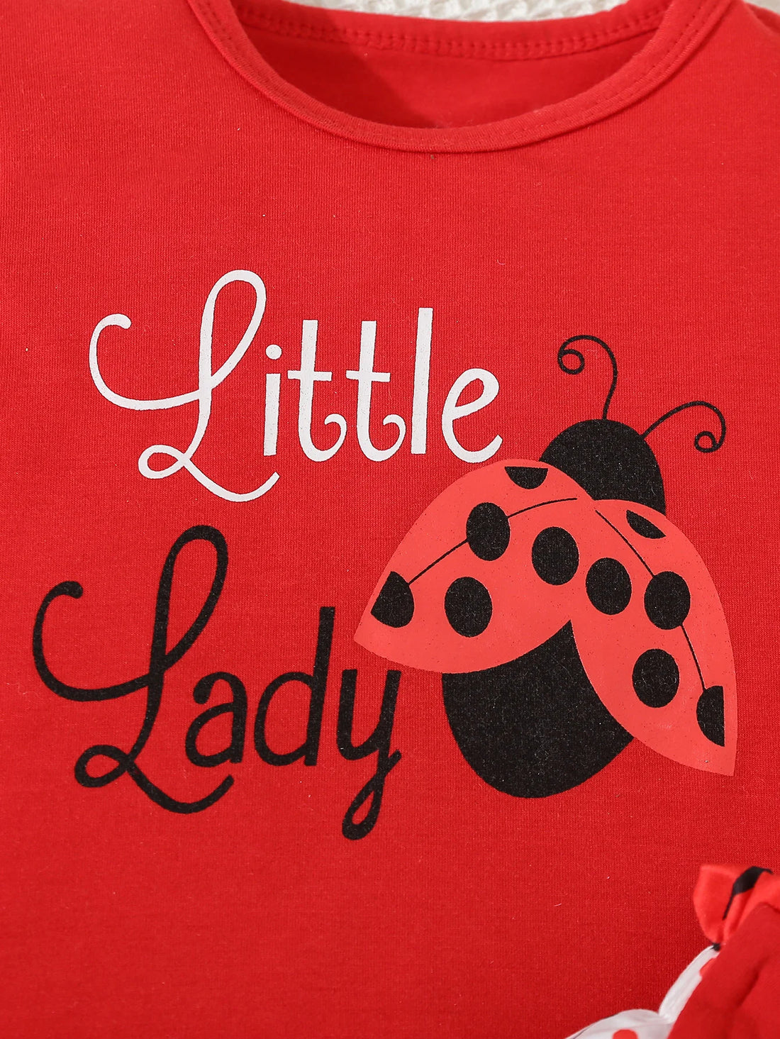 Summer Adorable  Ladybug Outfit 2pcs Set for Baby