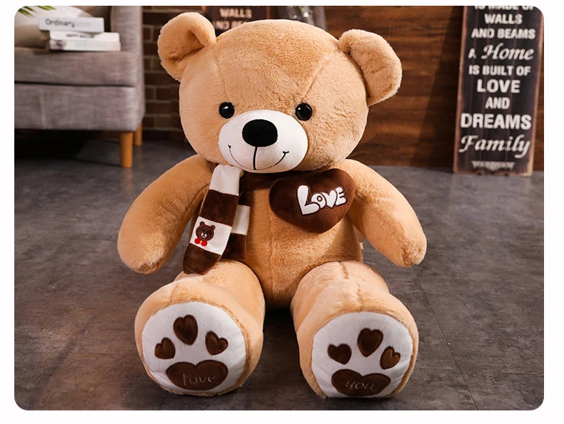 High Quality 4 Colors Teddy Bear With Scarf Stuffed