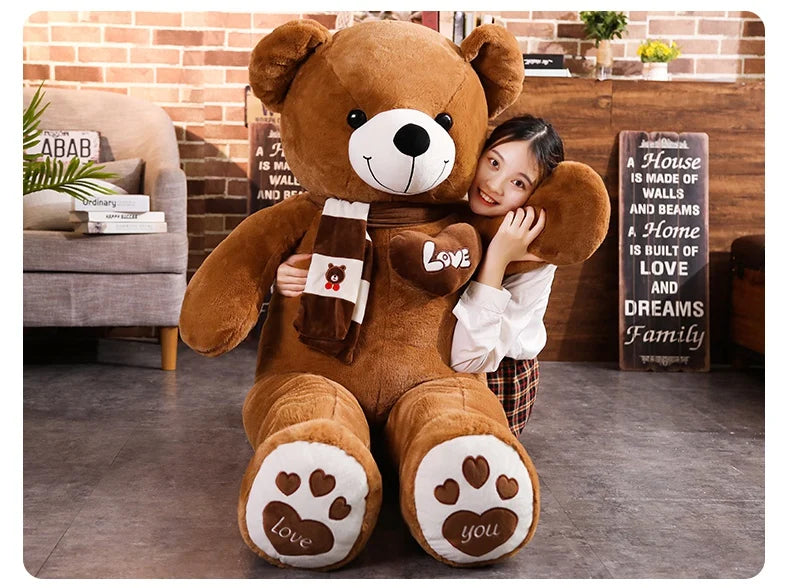 High Quality 4 Colors Teddy Bear With Scarf Stuffed