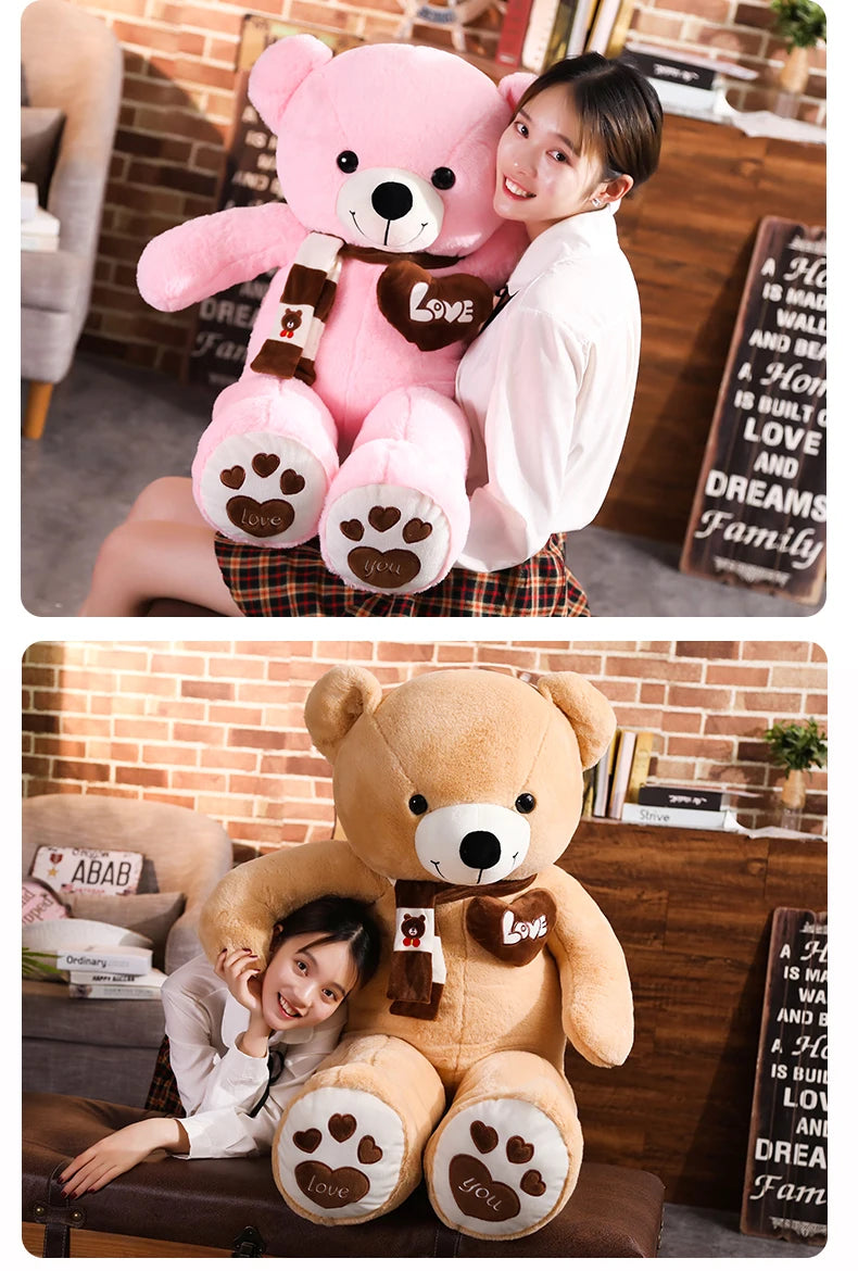 High Quality 4 Colors Teddy Bear With Scarf Stuffed