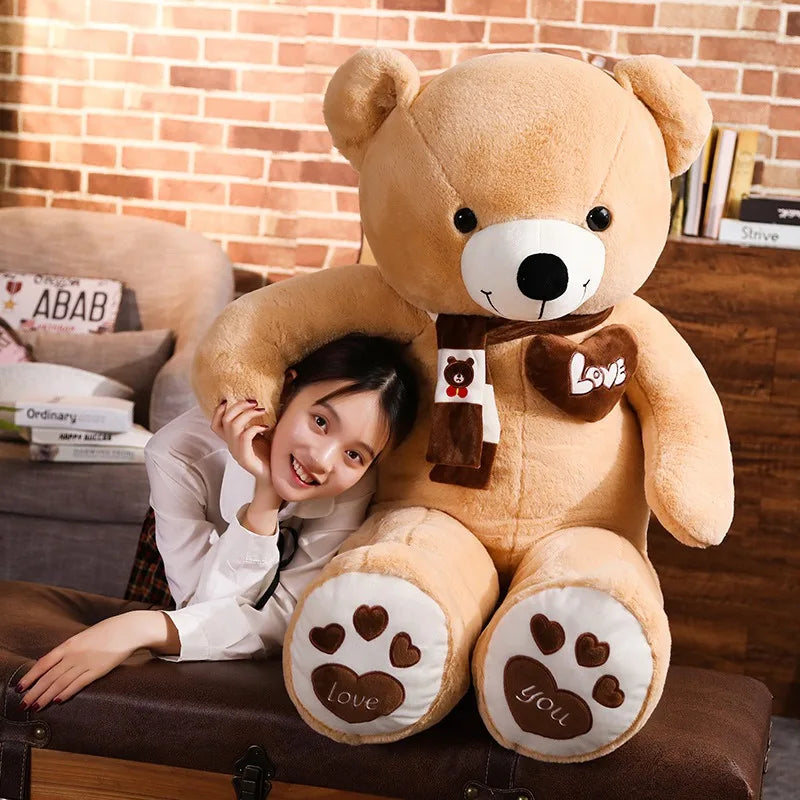 High Quality 4 Colors Teddy Bear With Scarf Stuffed