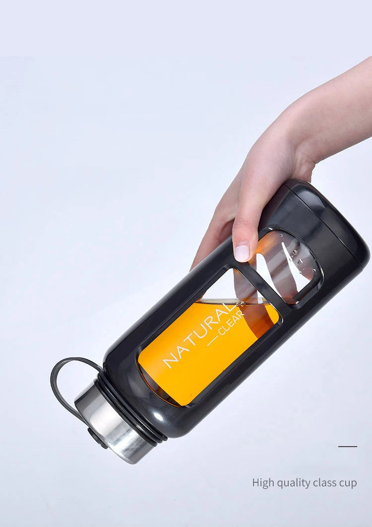 Portable Water Bottle Glass 520/650/1000ml Large