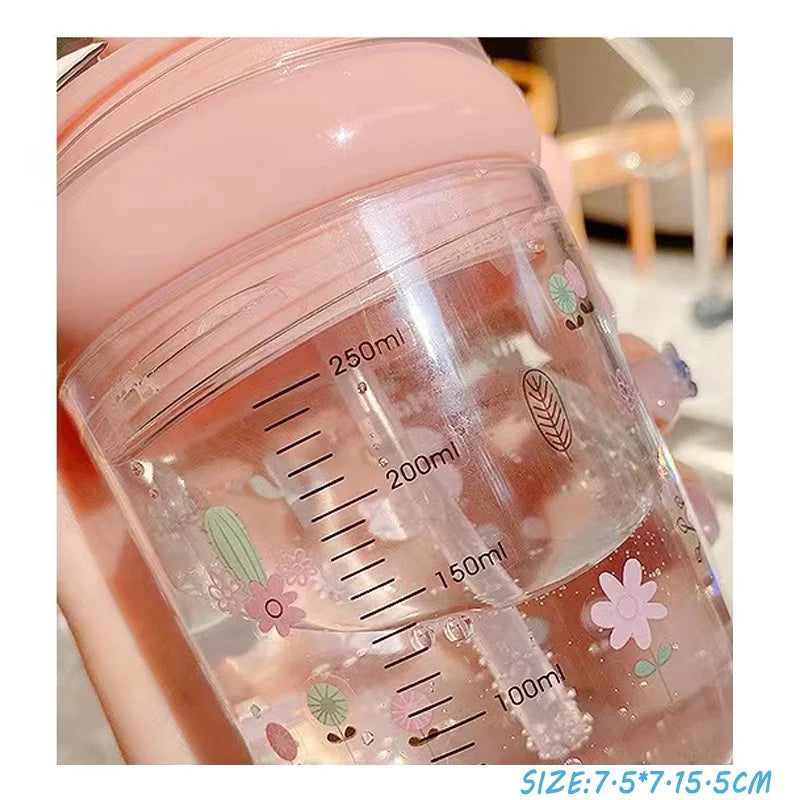 220ML Kid Water Glass Learning Cup Portable Drinking