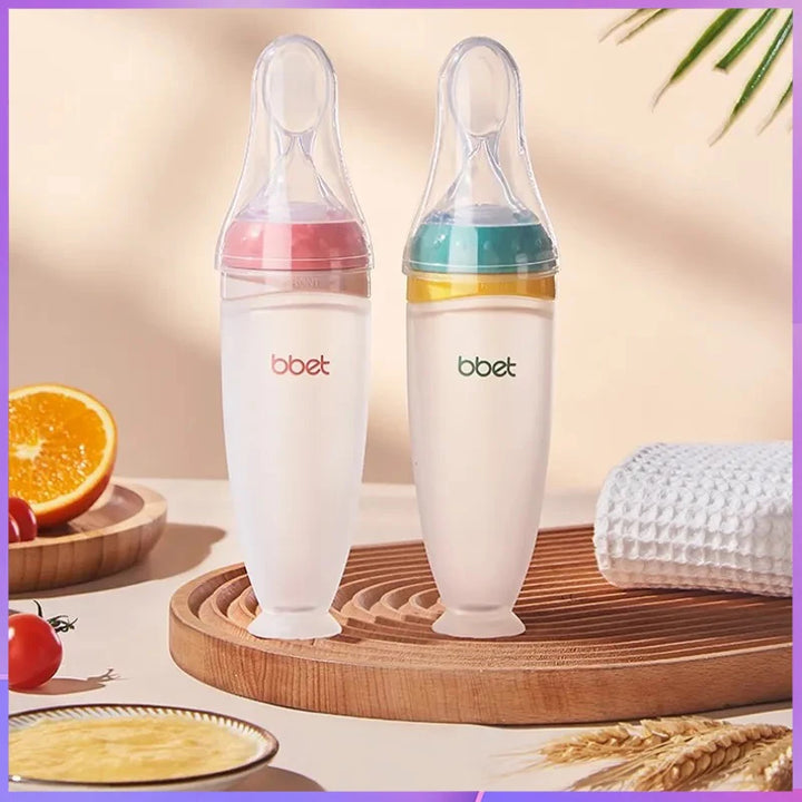 BBET Squeezing Feeding Bottle Silicone Newborn Baby