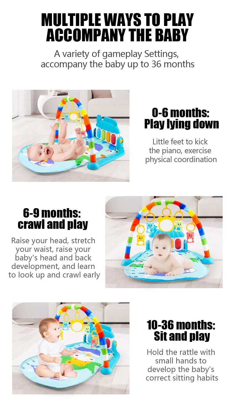 Baby Fitness Stand Music Play Gym Activity Toys