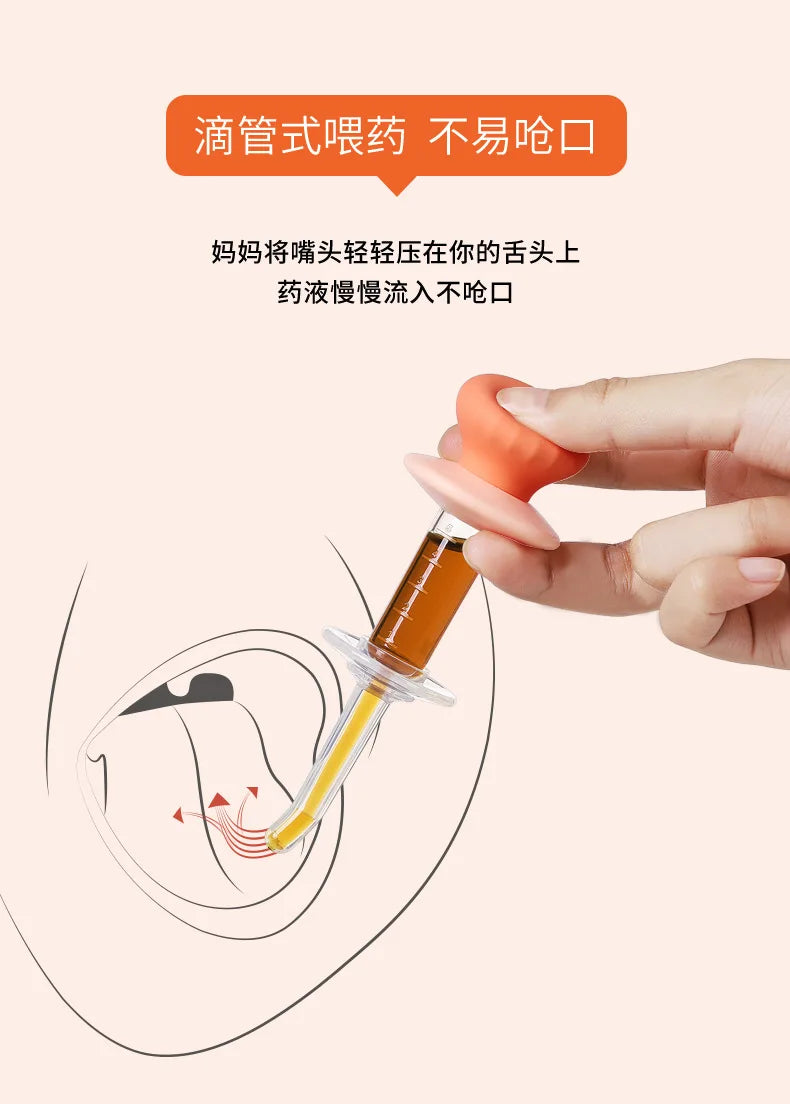 Infant Syringe Nipple with Scale Baby Squeeze Medicine