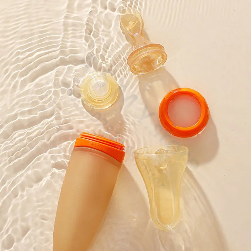 BBET Squeezing Feeding Bottle Silicone Newborn Baby