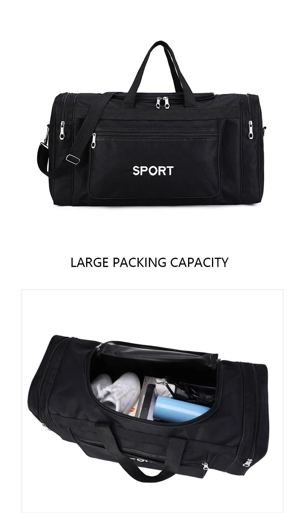 YIXIAO Big Capacity Sports Fitness Bag For Men Outdoor