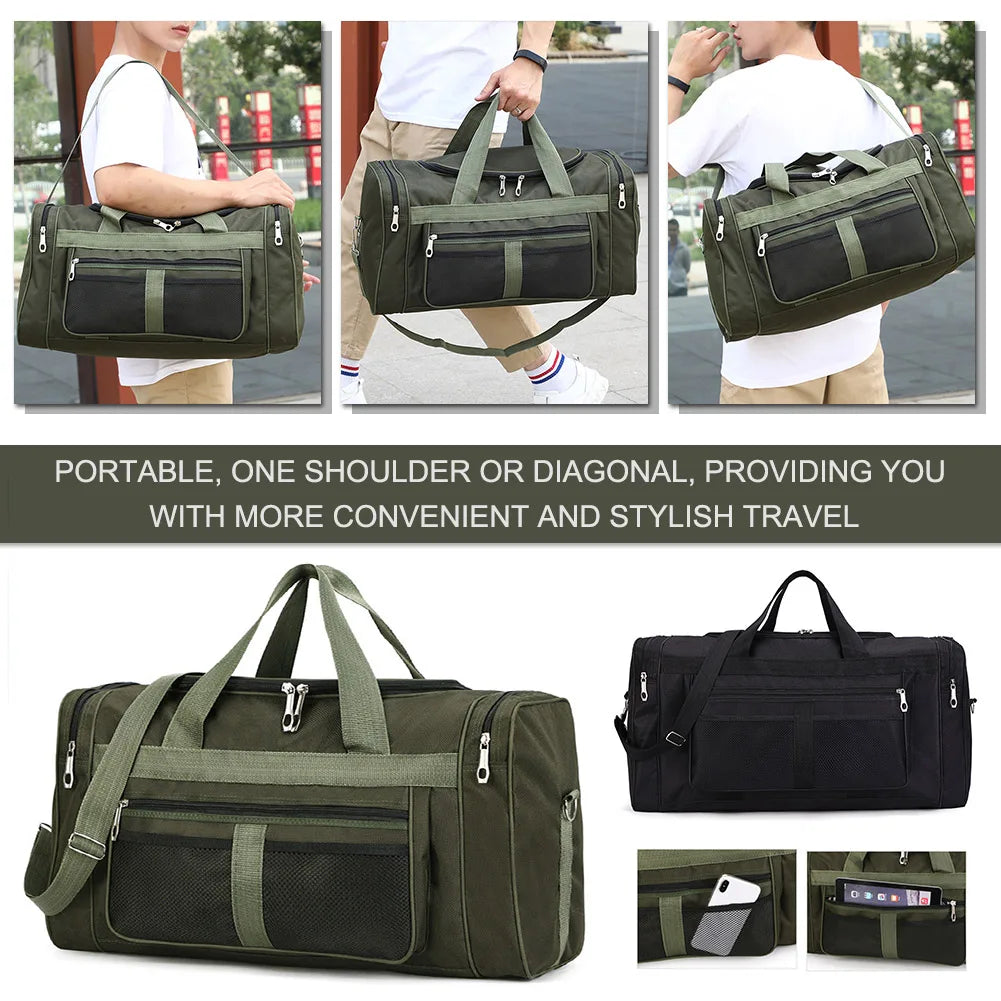 Nylon Travel Duffel Bag Large Capacity Handbag Portable