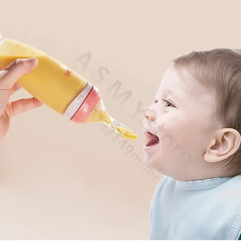 BBET Squeezing Feeding Bottle Silicone Newborn Baby