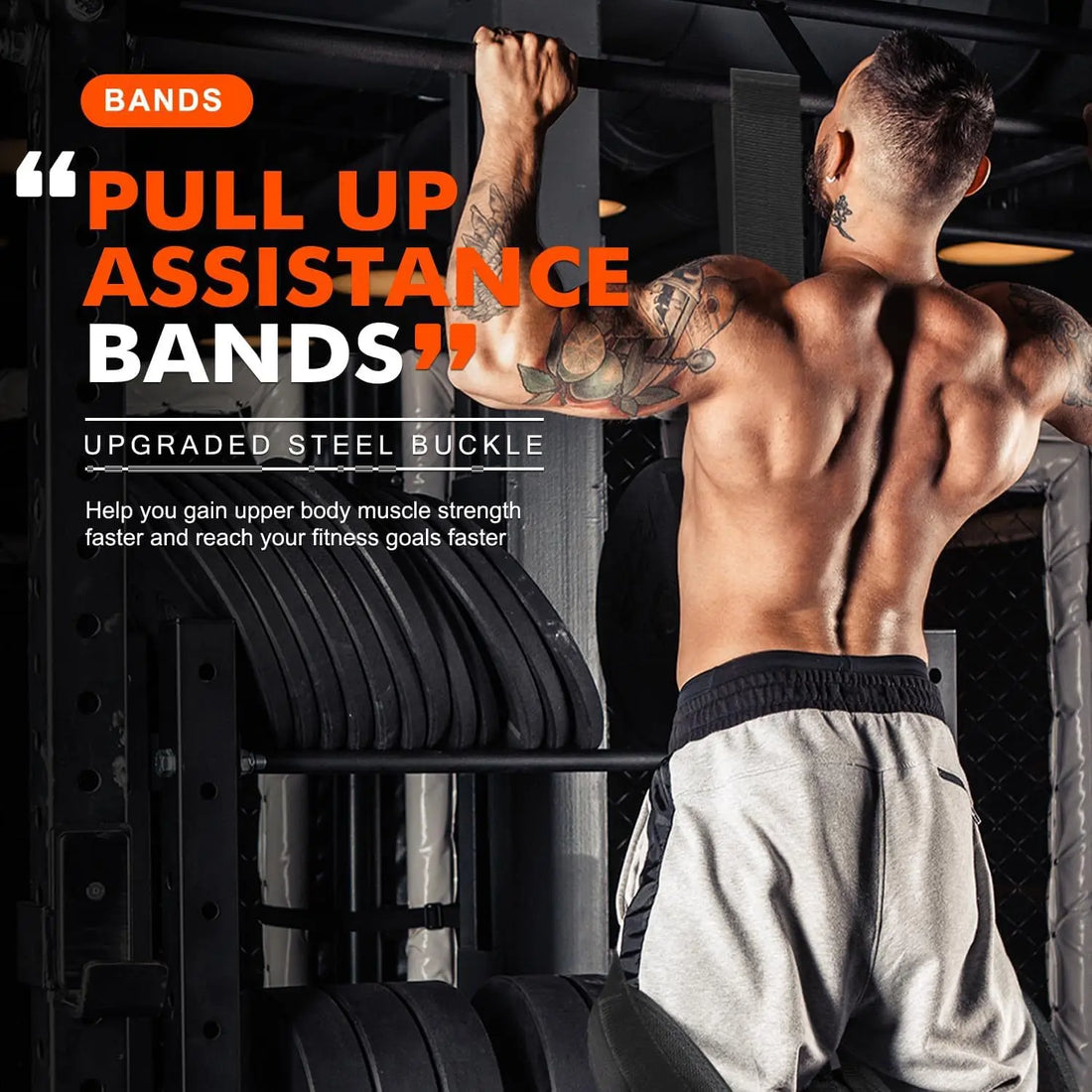 Pull-up Power with Auxiliary Trainer Elastic Rope Pull Bar