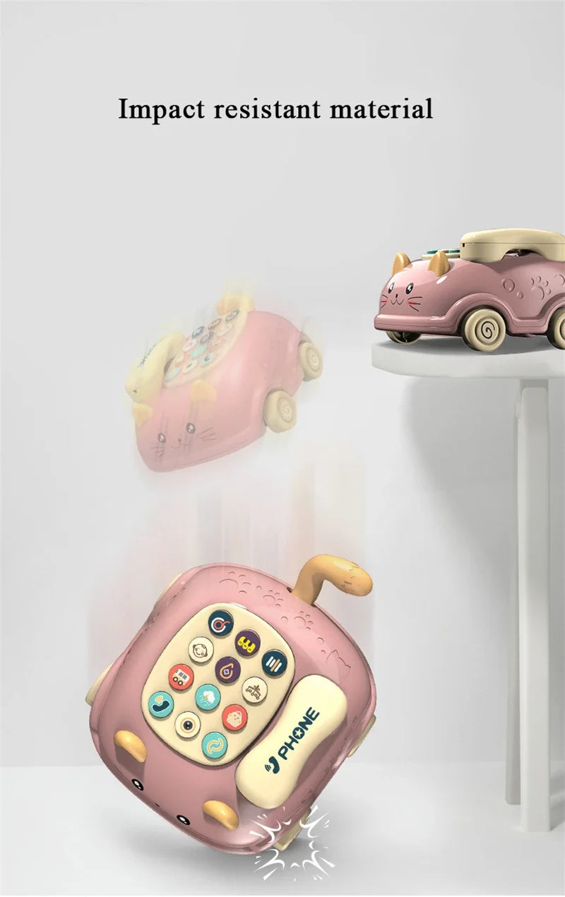 Baby 3-in-1 Musical Phone Toys Toddler Interactive