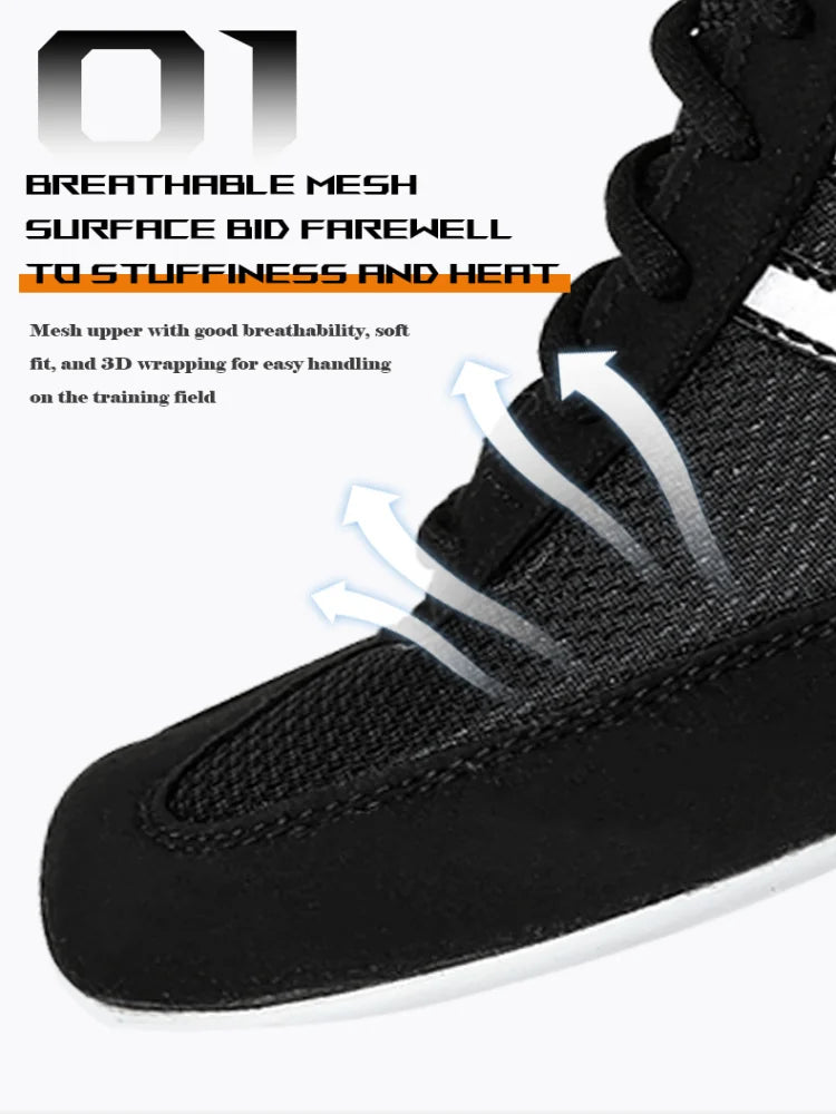 Professional Unisex Boxing Shoes Breathable Wear-Resistant