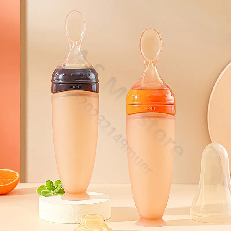 BBET Squeezing Feeding Bottle Silicone Newborn Baby