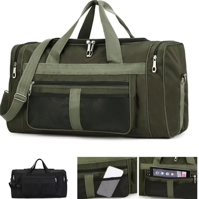 Nylon Travel Duffel Bag Large Capacity Handbag Portable