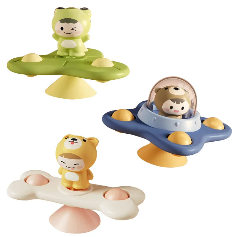 3Pcs/Set Baby Toys Suction Cup Spinner Toys