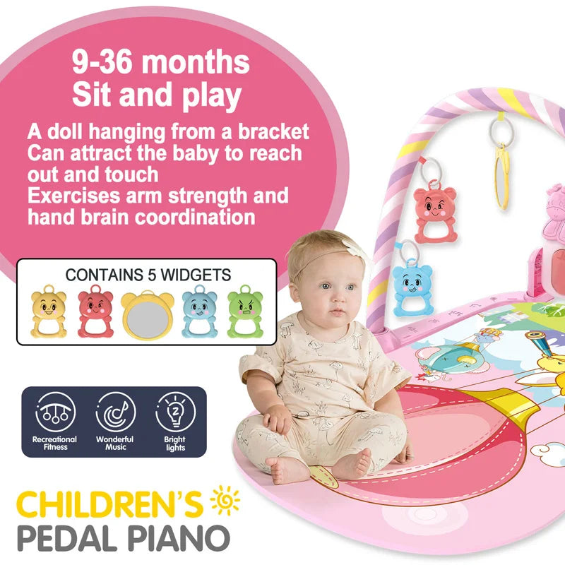 Baby Fitness Stand Music Play Gym Activity Toys