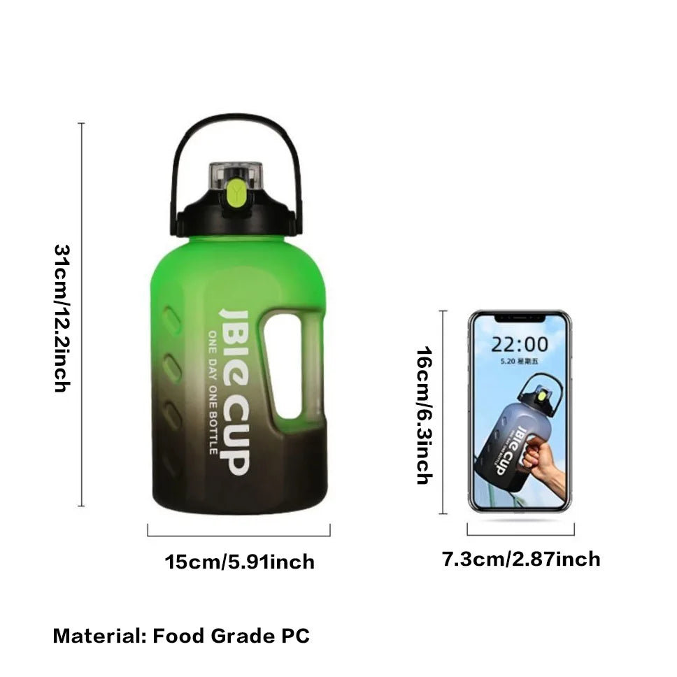 Large Capacity 3000ML Sports Water Bottle With Handle