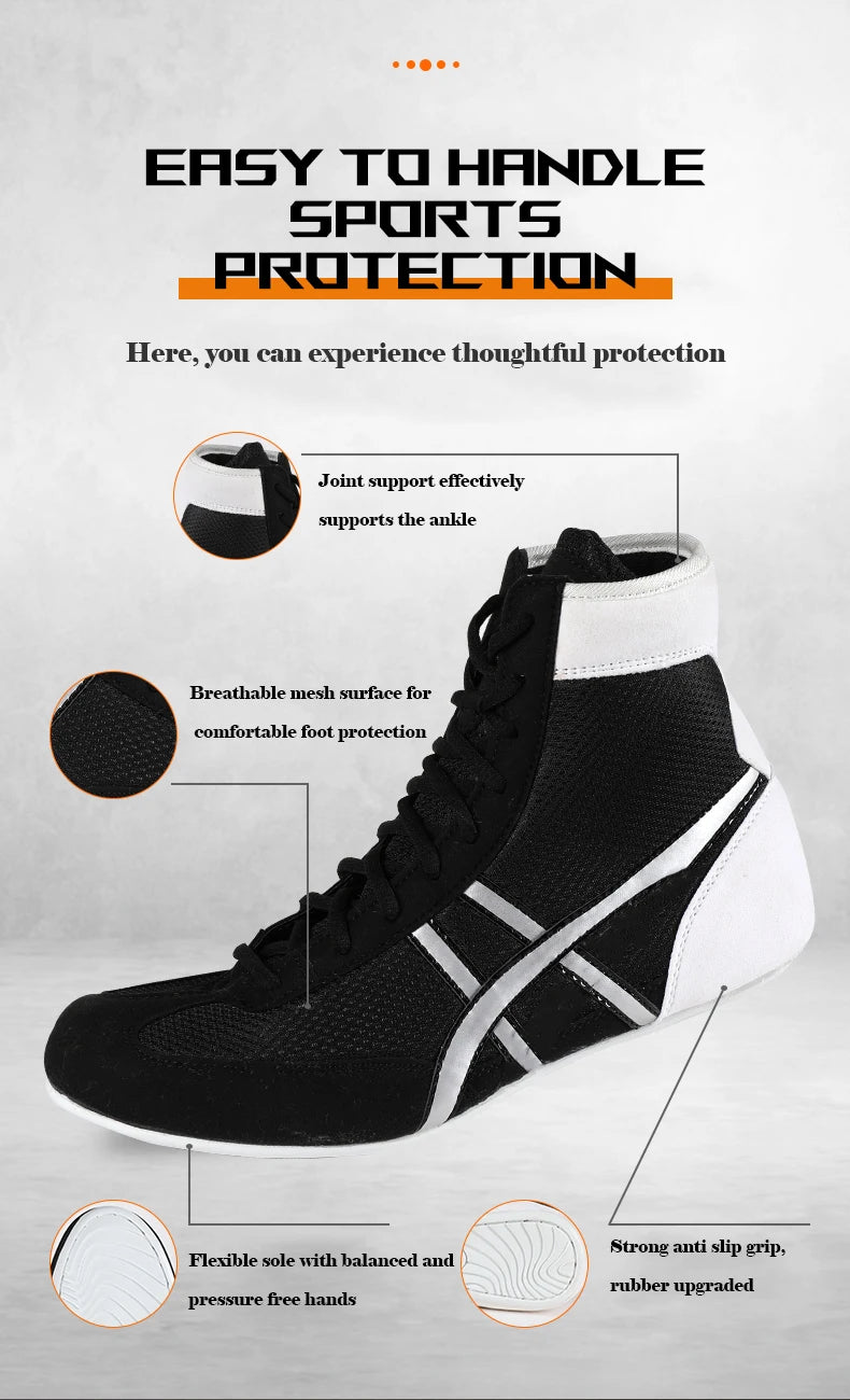 Professional Unisex Boxing Shoes Breathable Wear-Resistant