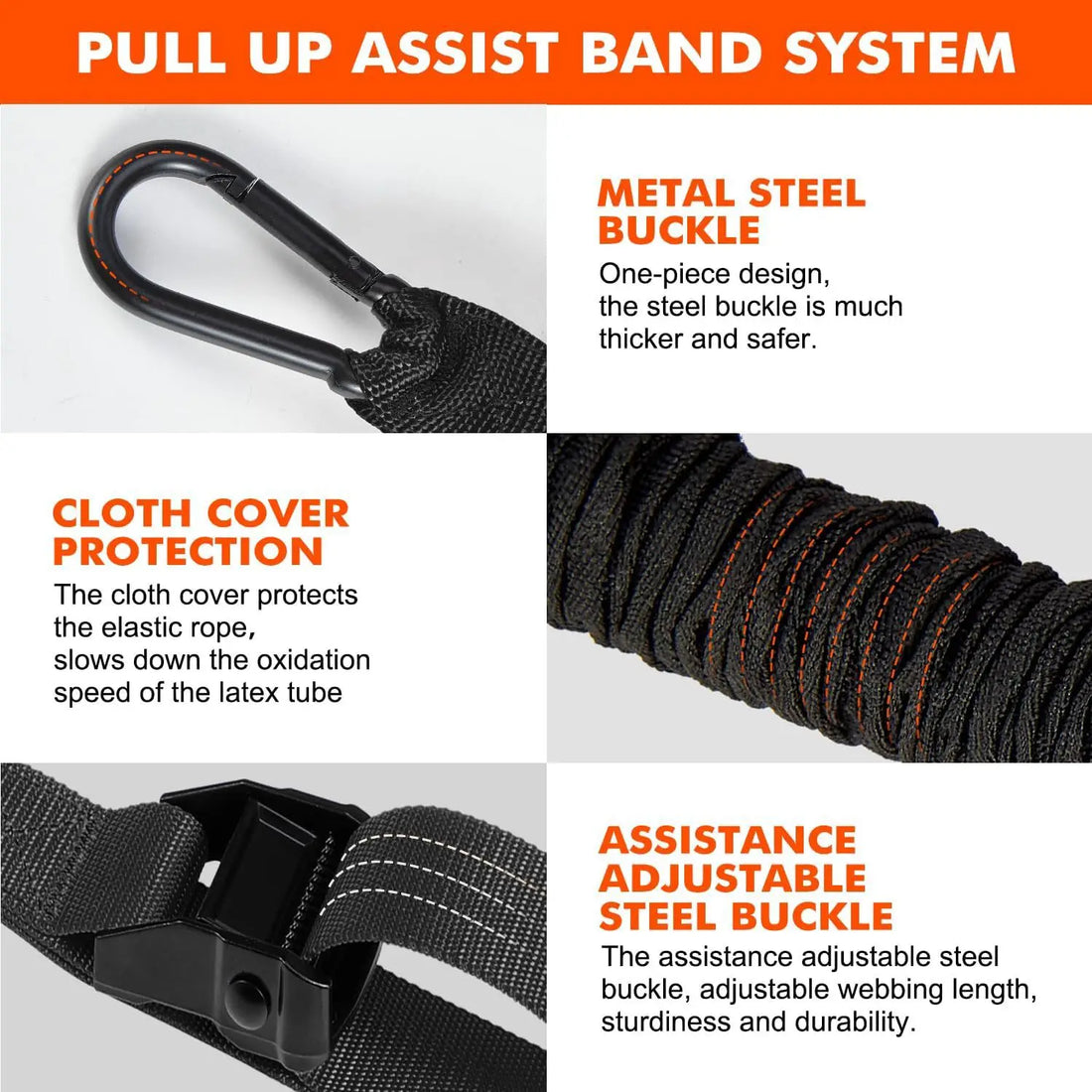 Pull-up Power with Auxiliary Trainer Elastic Rope Pull Bar