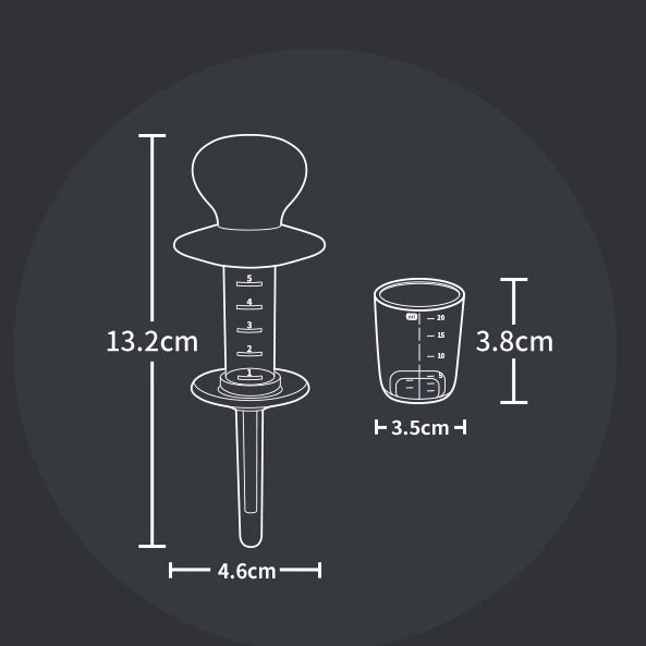 Infant Syringe Nipple with Scale Baby Squeeze Medicine