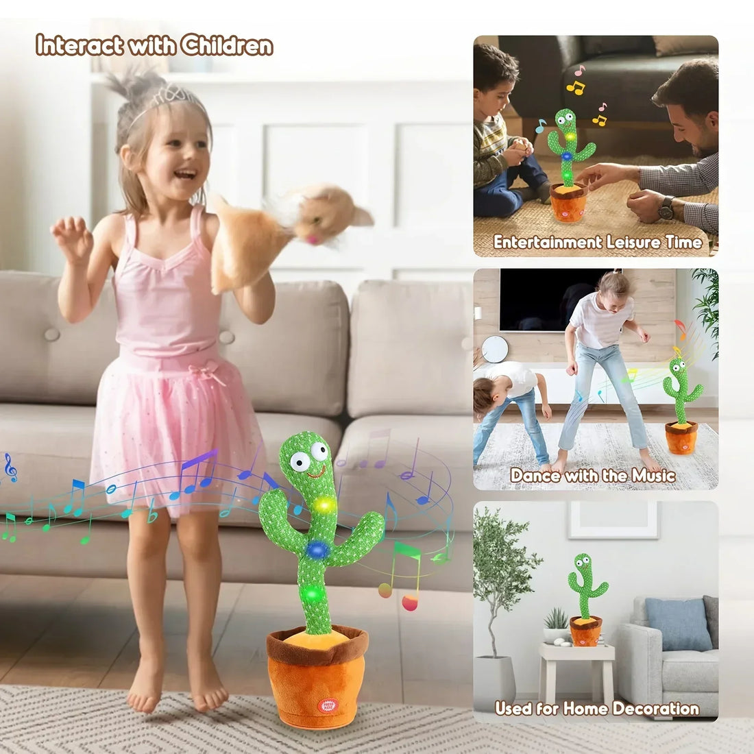 Dancing Talking Cactus Toys Birthday Present Dancing