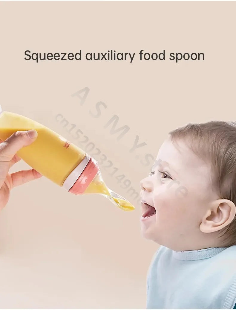 BBET Squeezing Feeding Bottle Silicone Newborn Baby