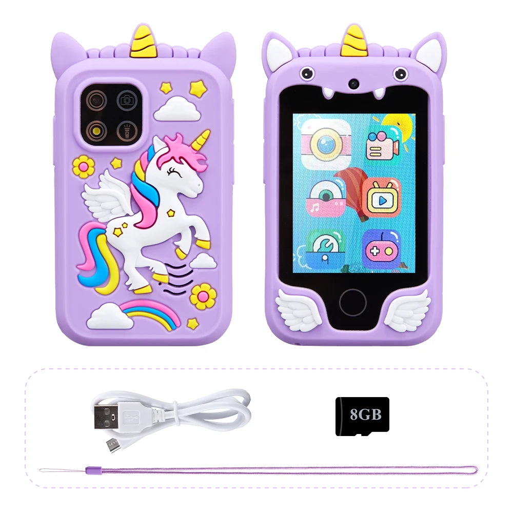 Kids Muscial Smart Phone Toys Cartoon Unicorn