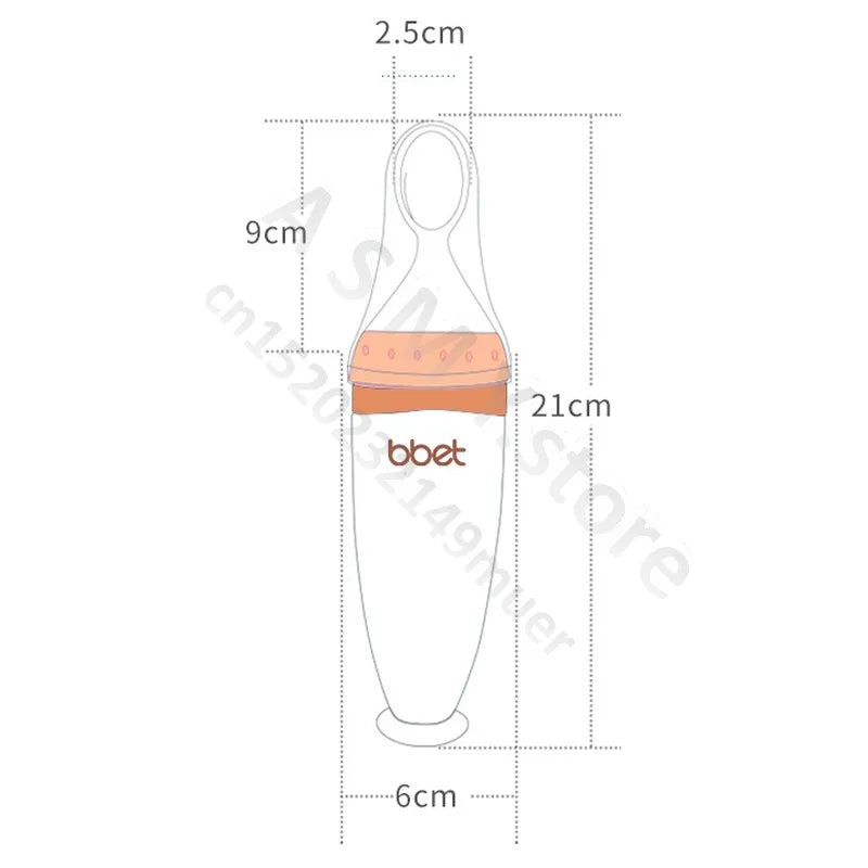 BBET Squeezing Feeding Bottle Silicone Newborn Baby