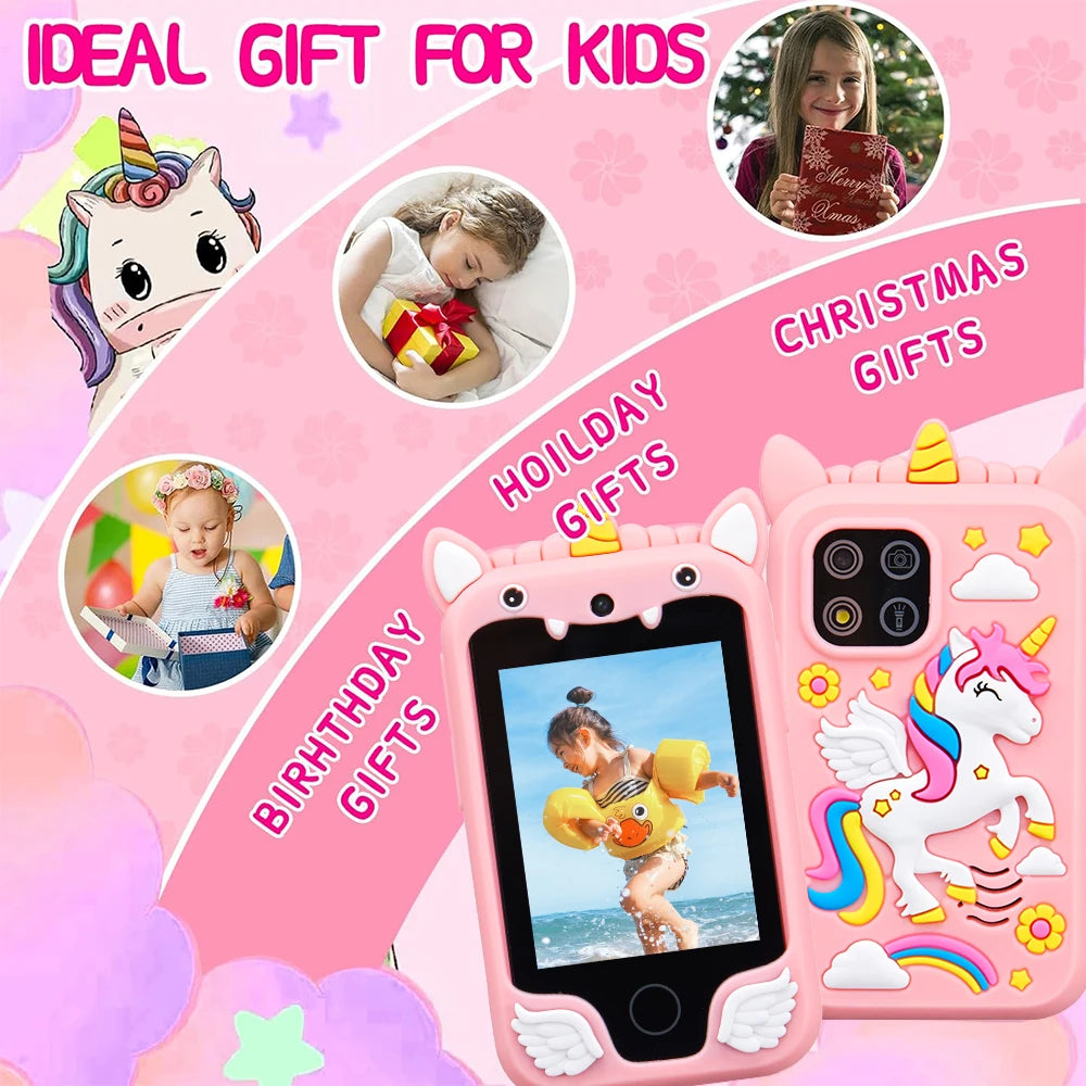 Kids Muscial Smart Phone Toys Cartoon Unicorn