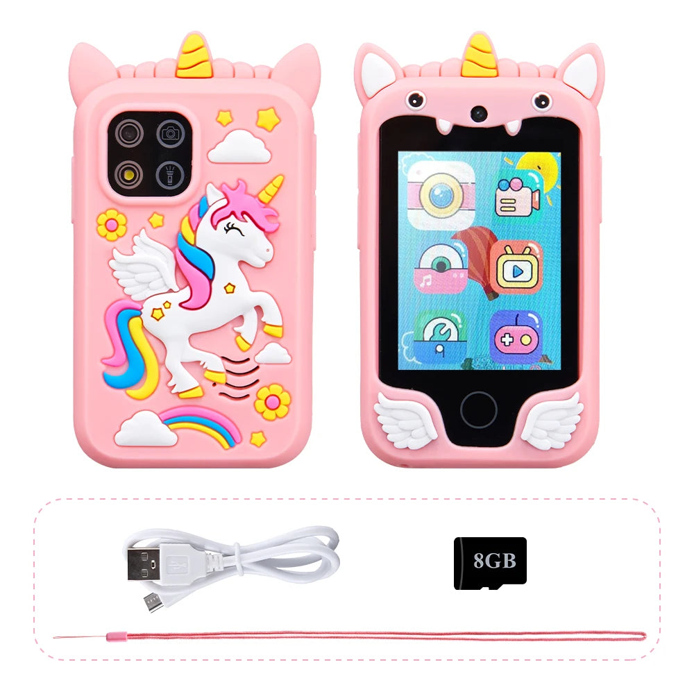 Kids Muscial Smart Phone Toys Cartoon Unicorn