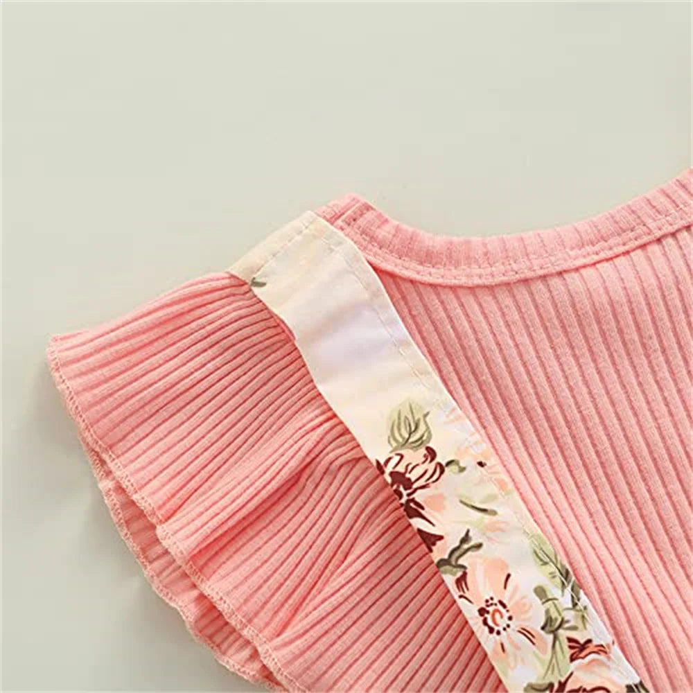 Kids Dress For 0-18 Months Cotton Ruffle Sleeve Cute